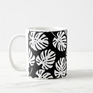 Farbige Monstera-Blätter nahtlos Kaffeetasse