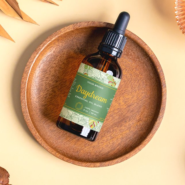 Farbige Monstera-Kosmetik-Dropper-Flaschenetikett (Von Creator hochgeladen)