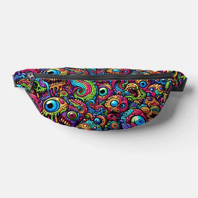Farbige Monstermuster Bauchtasche (Ablage )
