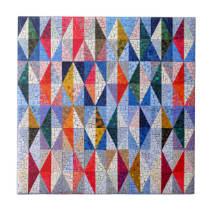 Farbige Mosaik Effekt Kunst   Quadratische Keramik Fliese