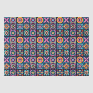 Farbige Mosaikfliesen mit Blume 6 Seidenpapier