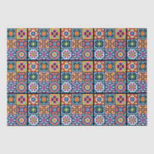 Farbige Mosaikfliesen mit Blume 8 Seidenpapier
