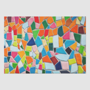 Farbige Mosaikfliesen Seidenpapier