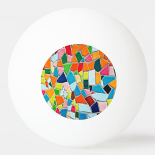 Farbige Mosaikfliesen Tischtennisball