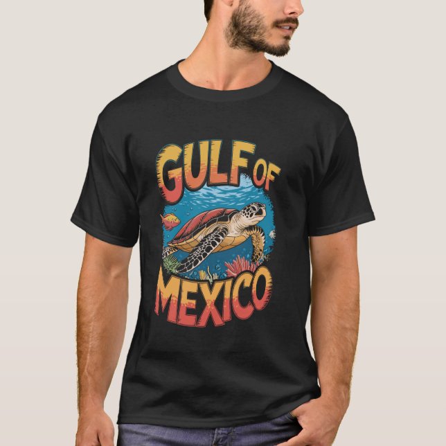 Farbige Mosaikschildkröte - Golf von Mexiko T-Shirt (Vorderseite)