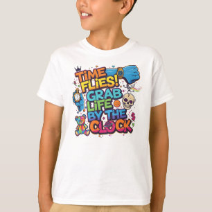 Farbige Motivations-Sweatshirt – Zeit T-Shirt