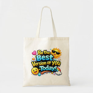 Farbige Motivations-Typografie-Design Tragetasche