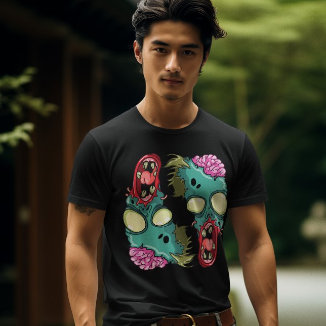 Farbige, muffige Zombien mit Coolen Müttern/Gehirn T-Shirt (Von Creator hochgeladen)