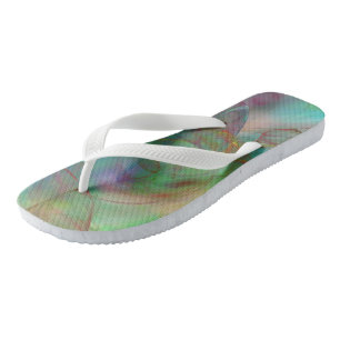 Farbige Murmelwolken Flip Flops