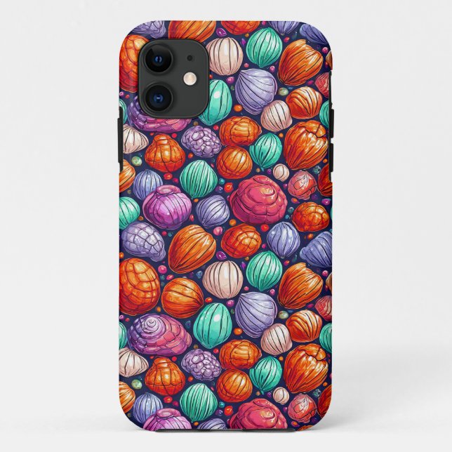 Farbige Muscheln Case-Mate iPhone Hülle (Rückseite)