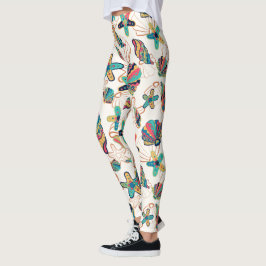 Farbige Muscheln - nahtloses Muster Leggings