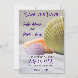 Farbige Muscheln Save The Date