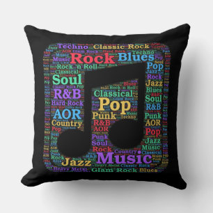 Farbige Musik Genres Kissen