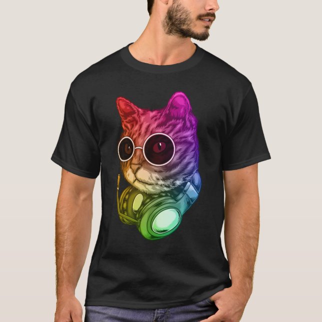 Farbige Musik Kopfhörer Kopfhörer Raab Animal T-Shirt (Vorderseite)