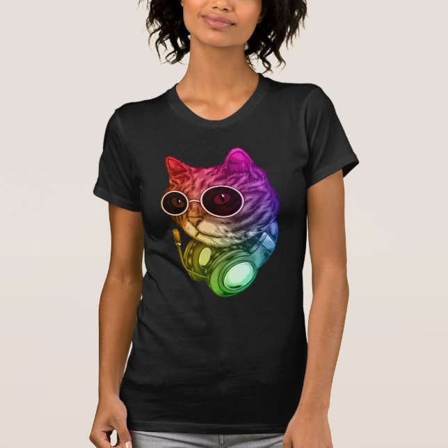 Farbige Musik Kopfhörer Kopfhörer Raab Animal T-Shirt (Vorderseite)