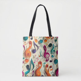 Farbige Musik Muster Tasche