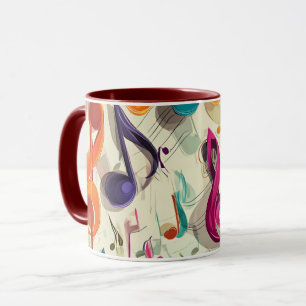 Farbige Musik Muster Tasse