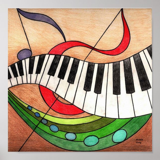 Farbige Musik Poster (Vorne)