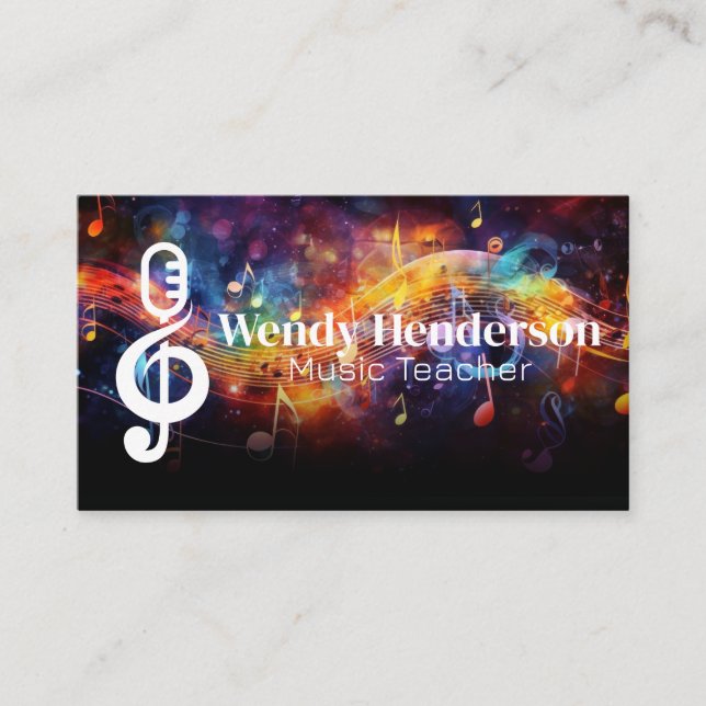 Farbige Musik | Sound-Logo Visitenkarte (Vorderseite)