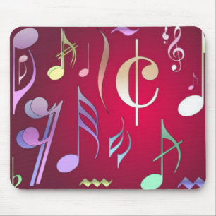 Farbige musikalische Hinweise Mousepad