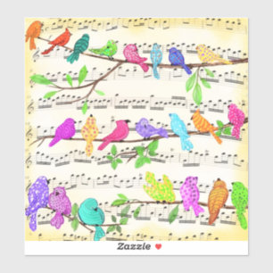Farbige Musikanlage Aufkleber