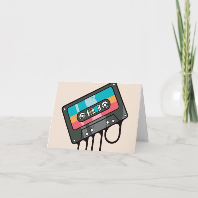 Farbige Musikkassette Karte (Vorderseite)