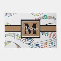 Farbige Musiknote Musician Monogram
