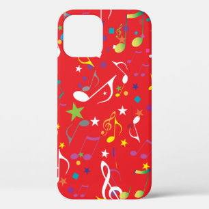 Farbige Musiknoten auf RED Case-Mate iPhone Hülle