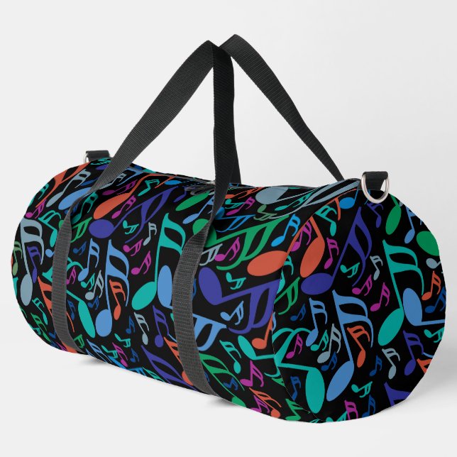 Farbige Musiknoten Duffle Bag (Linke Ecke)
