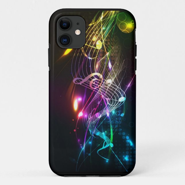 Farbige Musiknoten für Musikfans Case-Mate iPhone Hülle (Rückseite)