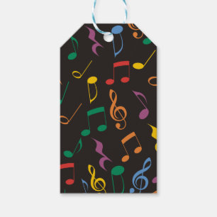 Farbige Musiknoten Geschenkanhänger
