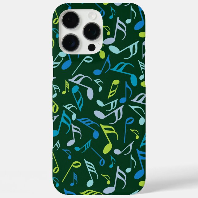Farbige Musiknoten iPhone 16 Pro Max Hülle (Rückseite)