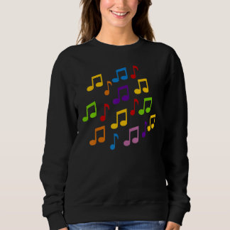Farbige Musiknoten Sweatshirt