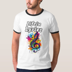 Farbige Musiknoten, Typografie, Musik-Outfit T-Shirt
