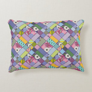 Farbige Muster geometrische Blume Punkte Dekokissen