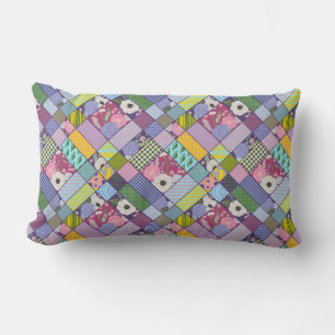 Farbige Muster geometrische Blume Punkte Lendenkissen
