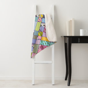 Farbige Muster geometrische Blume Punkte Sherpadecke