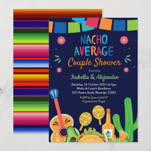 Farbige Nacho Durchschnittliche Dusche Einladung