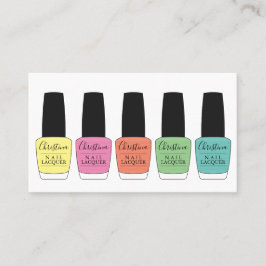 Farbige Nagel-Flaschen Visitenkarte