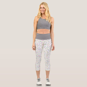 Farbige Nähpins Weiße Schneiderin Näherin Capri Leggings