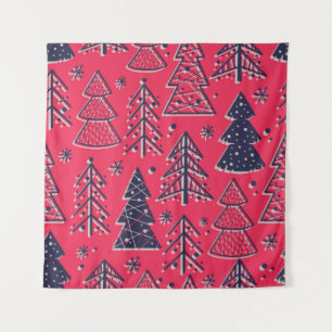 Farbige, nahtlose Muster-Tapete mit Weihnachten  Wandteppich