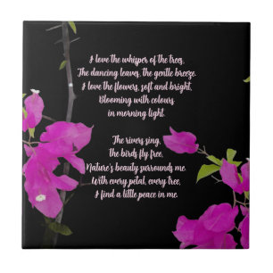FARBIGE NATUR BLUMEN GESCHENK TOCHTER SCHWESTER MU FLIESE