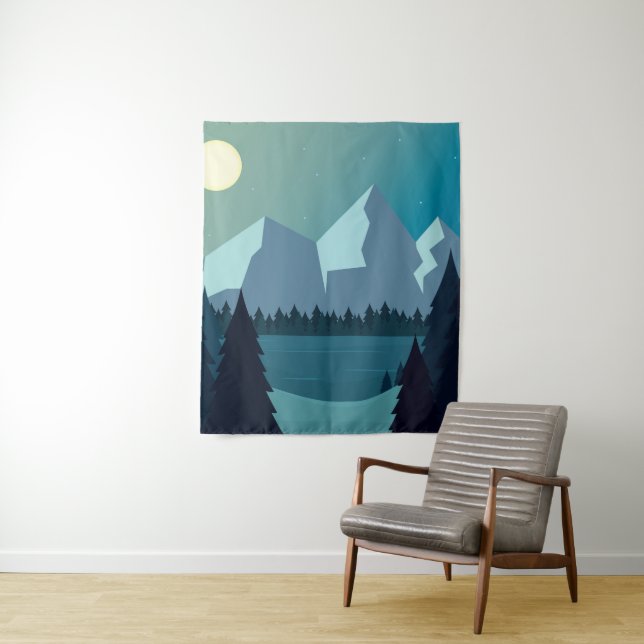 Farbige Naturlandschaft Wandteppich (Beispiel)