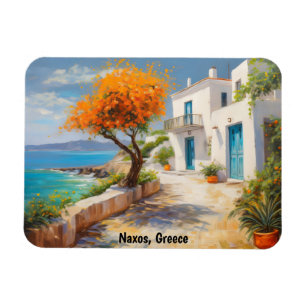 Farbige Naxos Griechenland Ölmalerei Magnet