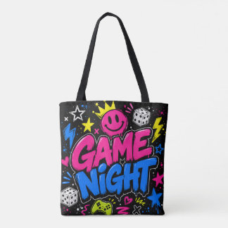 Farbige Neon-Graffiti-Game-Night-Tasche Tasche