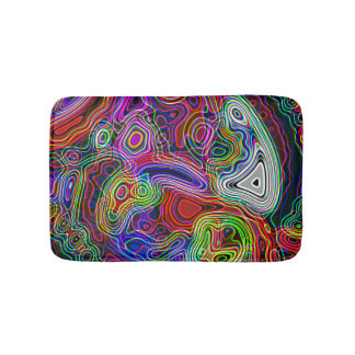 Farbige Neonlichter Abstrakter Regenbogen Badematte