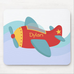 Farbige & niedliche Cartoon-Flugzeug Mousepad