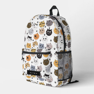 Farbige Niedliche Funny Cats & Paw Individuelle Na Bedruckter Rucksack
