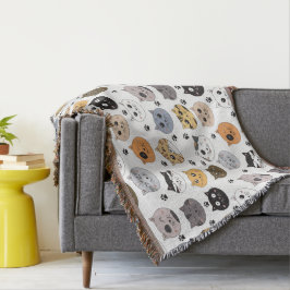 Farbige Niedliche Funny Cats & Paw Muster Decke