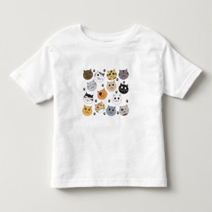Farbige Niedliche Funny Cats & Paw Muster Kleinkind T-shirt